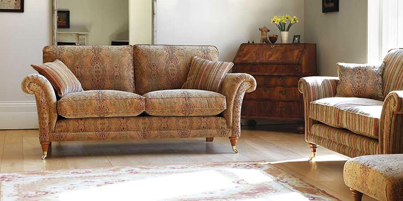 Parker Knoll Burghley Sofa Footstool Roomset